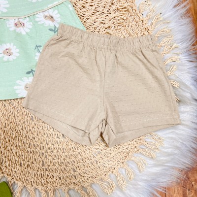 Conj. Regata Florzinhas e Short - Verde e Areia